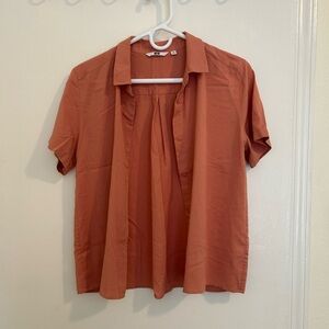 Uniqlo Terracotta Button-Up Shirt